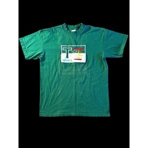 Tommy Sport Shirt Mens L Green Vintage 90s Exceed Crewneck Adult Boat